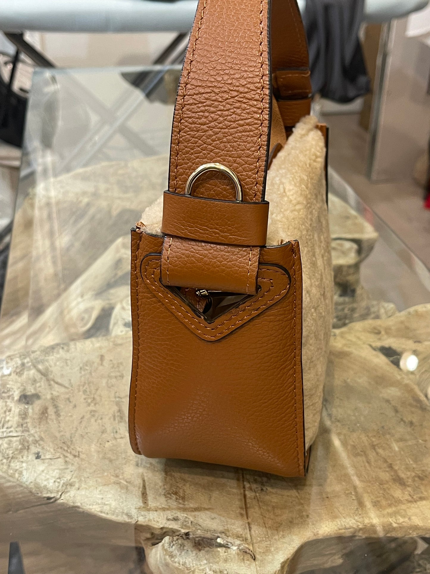 Leather teddy bag