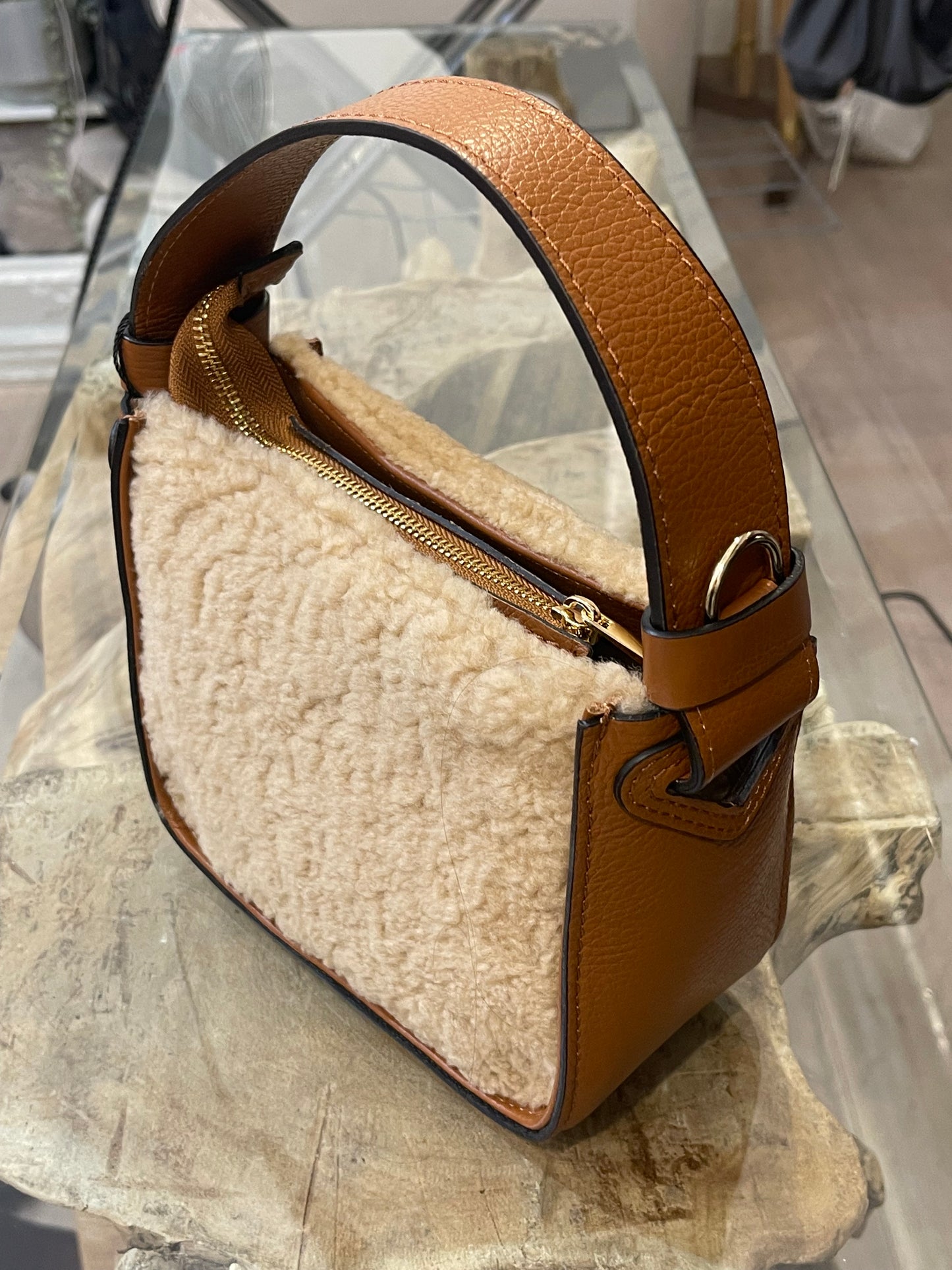 Leather teddy bag